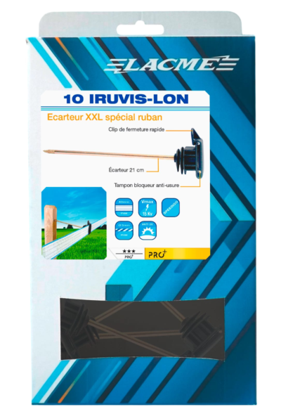 Aislador separador Lacmé Iruvis-Lon para cinta 40 mm – caja 10 uds