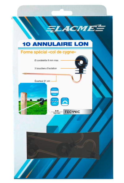 Aislador separador Lacmé Annulaire-Lon cuello de cisne – caja 10 uds